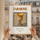 Zabaione – Italian Dessert Dish, Bistro Print, styled in a charming Paris street view