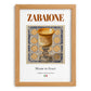 Zabaione – Italian Dessert Dish, Bistro Print, set in oak frame