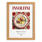 Involtini – Italian Meat Dish, Brasserie Poster, set in oak frame