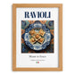 Ravioli – Italian Pasta, Osteria Print, set in oak frame