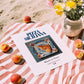 Sicilian Pizza – Italian Pizza, Trattoria Wall Art, unframed on coastal sand