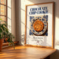 Chocolate Chip Cookie – American Dessert Dish, Fine Dining Restaurant Poster, no-text version framed in wood