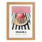 Fragola – on Striped Tablecloth, Gelato Still Life, set in oak frame