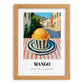 Gelato Mango – Italian Street Café Scene, Gelato Wall Art, set in oak frame
