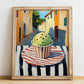 Gelato Menta – Italian Café on the Corner, Gelato Painting, no-text version framed in wood