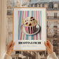 Ricotta E Fichi – on Striped Tablecloth, Gelato Print, styled in a charming Paris street view