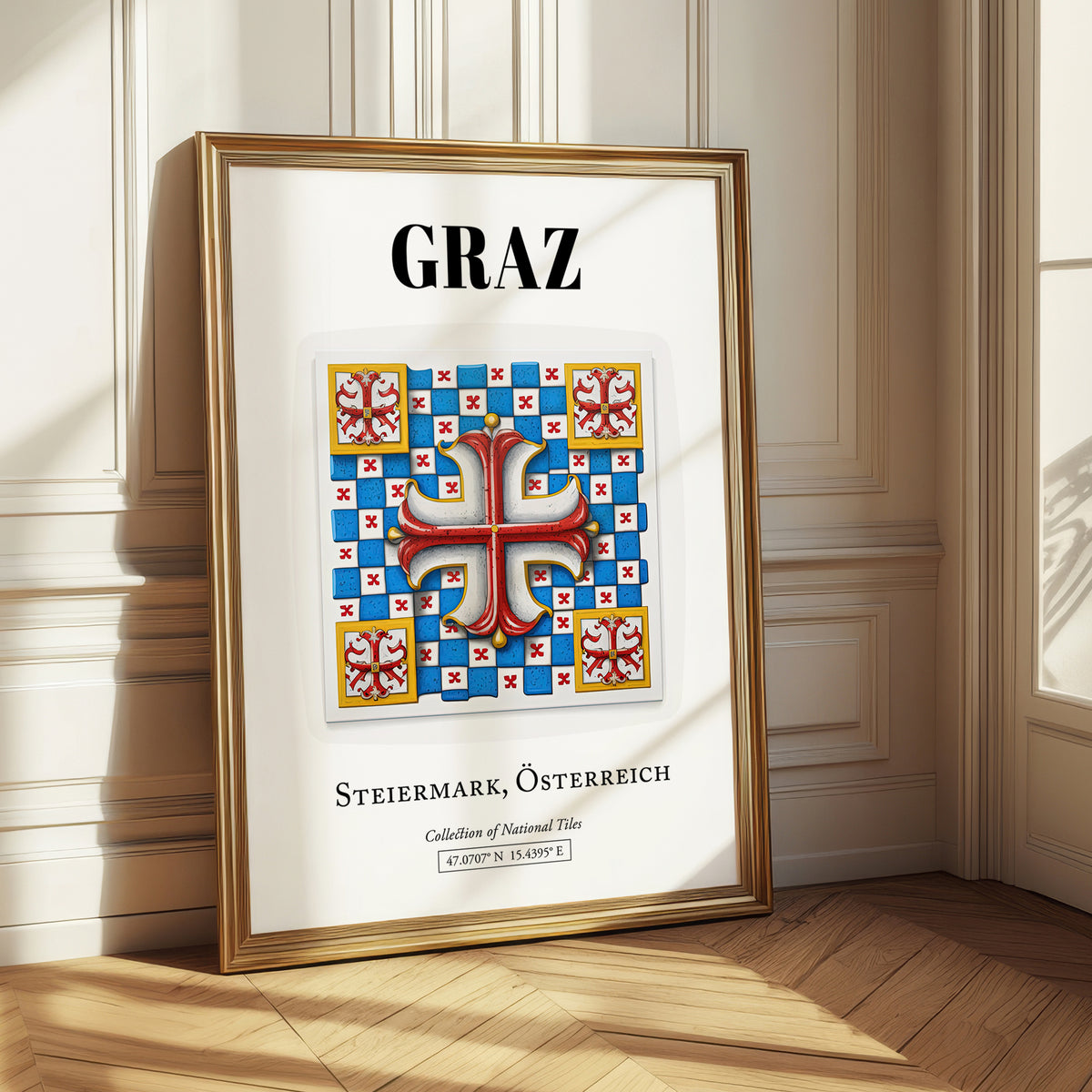 Graz, Austria – Travel Poster, styled in a charming Paris street view