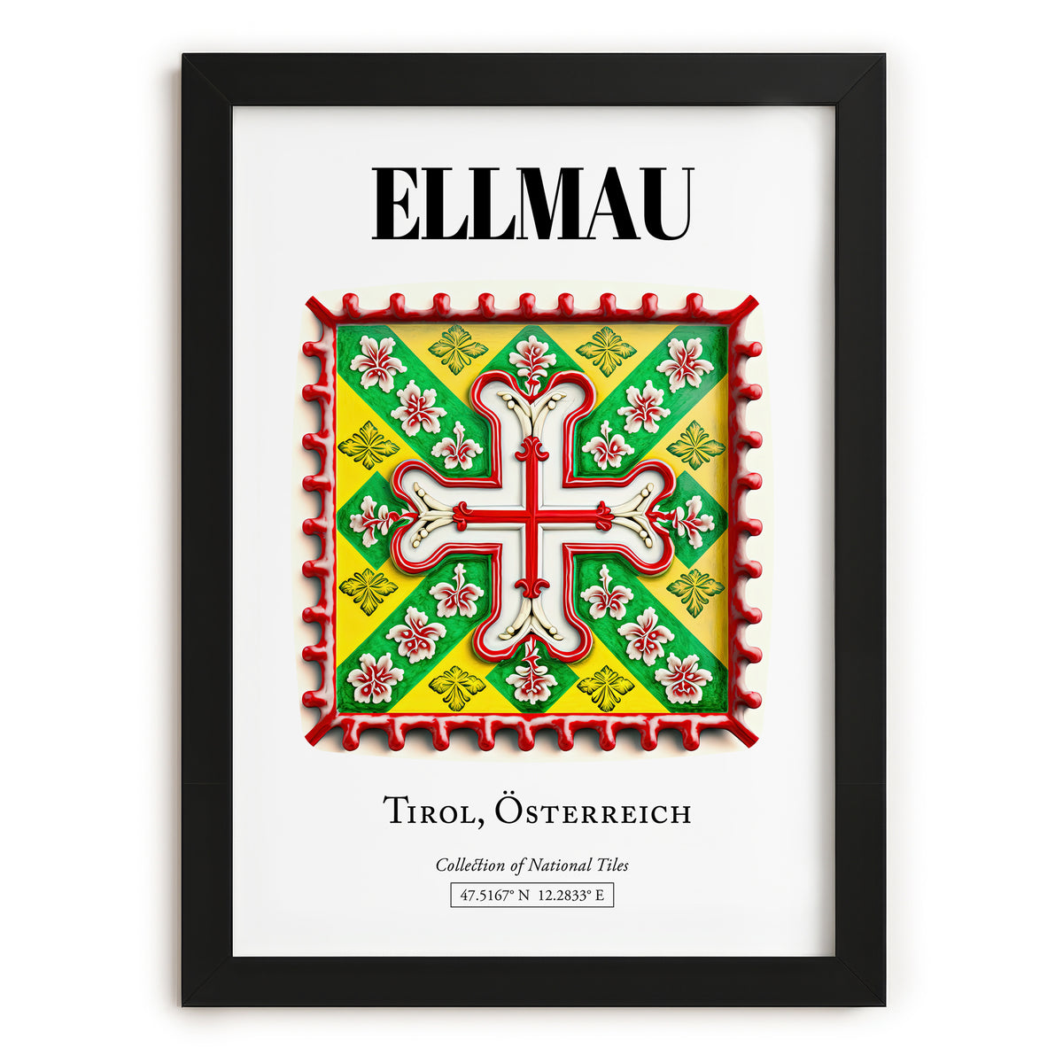 Ellmau, Austria – Travel Wall Art, in sleek black frame