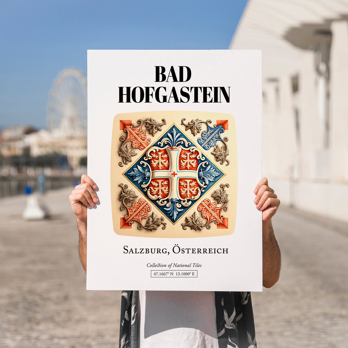 Bad Hofgastein, Austria – Travel Poster, no-text version framed in wood