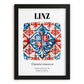 Linz, Austria – Global Cities Wall Print, in sleek black frame