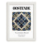 Ostend, Belgium – Travel Wall Decor, placed in minimal white frame