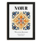 Namur, Belgium – Travel Poster, in sleek black frame
