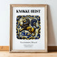 Knokke-heist, Belgium – Travel Poster, in wooden frame leaning on the floor