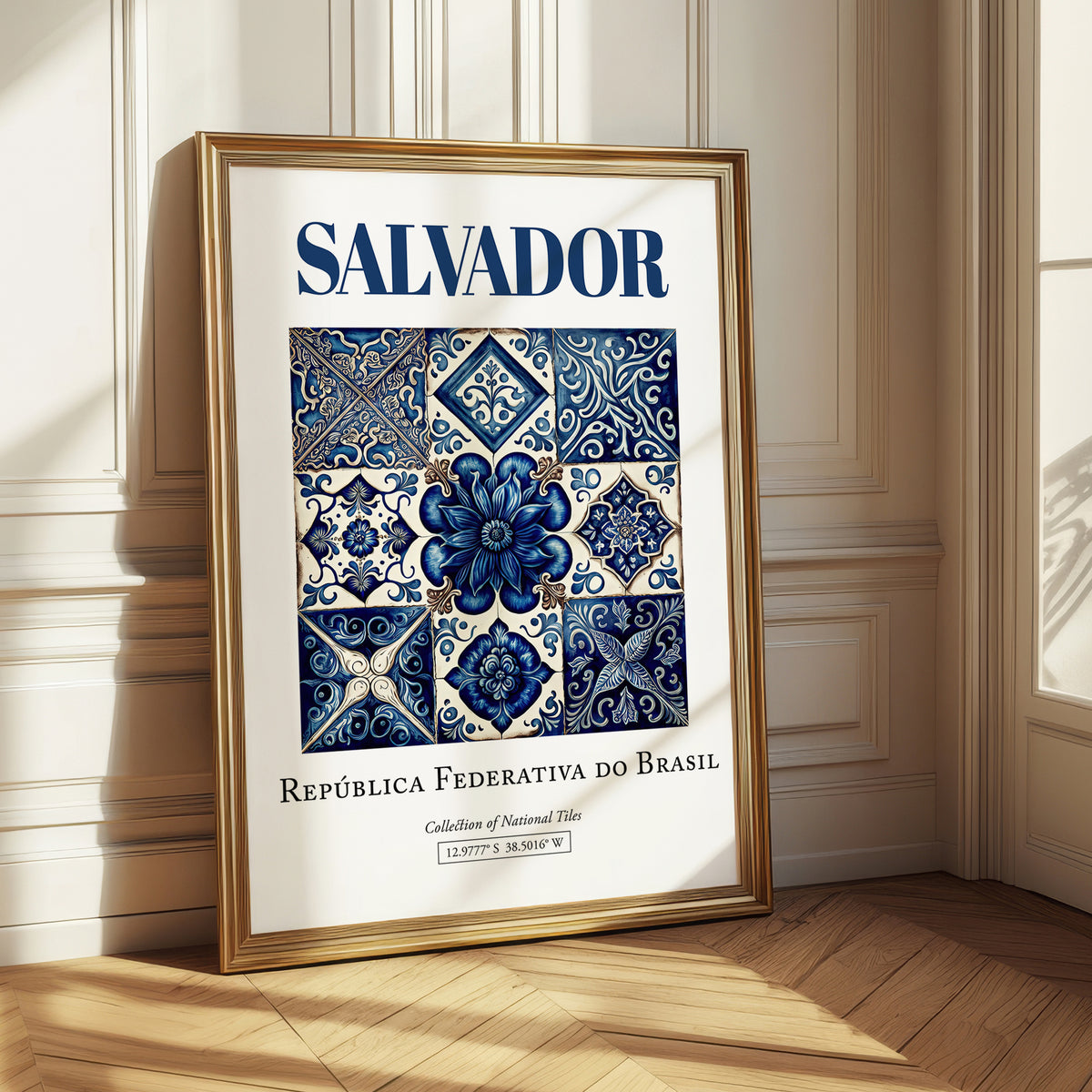 Salvador, Brasil – Architectural Travel Art, styled in a charming Paris street view