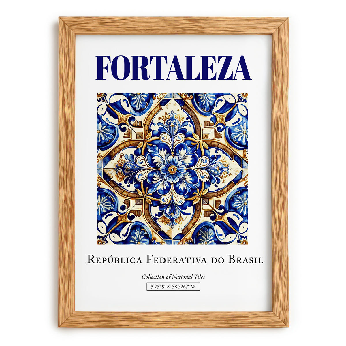 Fortaleza, Brasil – Dream Destination Decor, set in oak frame