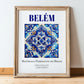Belém, Brasil – Travel Poster, in wooden frame leaning on the floor
