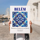 Belém, Brasil – Travel Poster, no-text version framed in wood