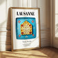 Lausanne, Switzerland – Historic Cities Art Print, styled in a charming Paris street view