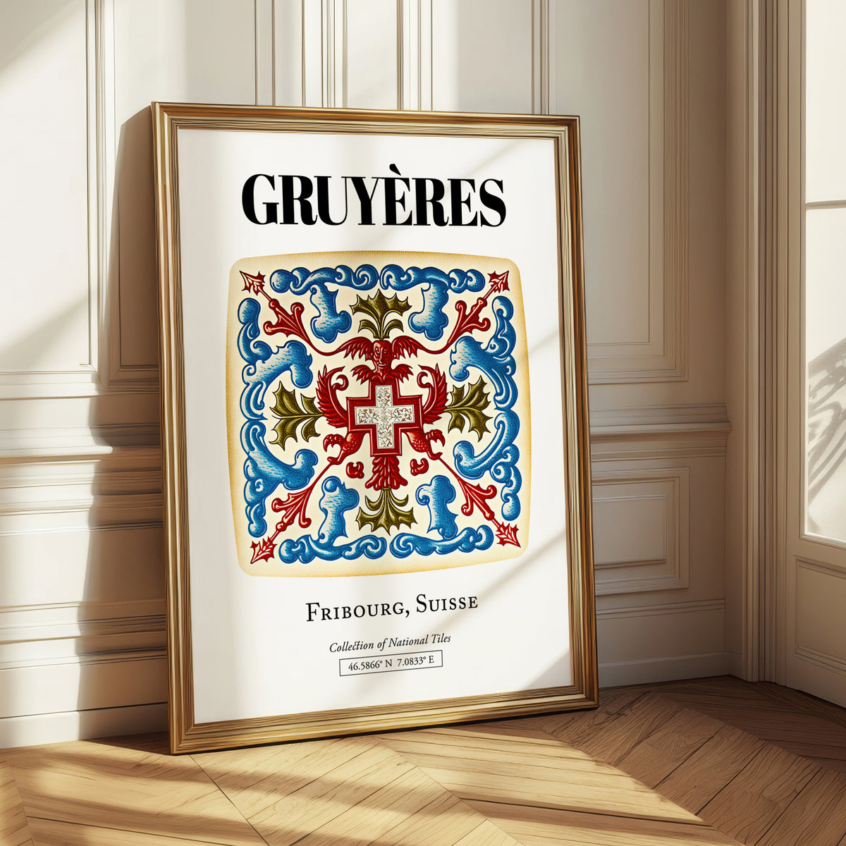 Gruyères, Switzerland – Travel Print, styled in a charming Paris street view