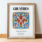 Gruyères, Switzerland – Travel Print, in wooden frame leaning on the floor