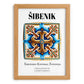 Šibenik, Croatia – Travel Print, set in oak frame