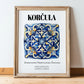 Korčula, Croatia – Country Culture Poster, in wooden frame leaning on the floor