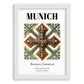 Munich, Germany – Travel Print, placed in minimal white frame