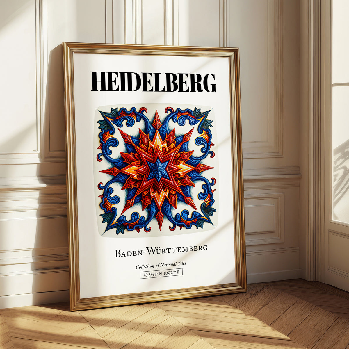 Heidelberg, Germany – Travel Poster, styled in a charming Paris street view