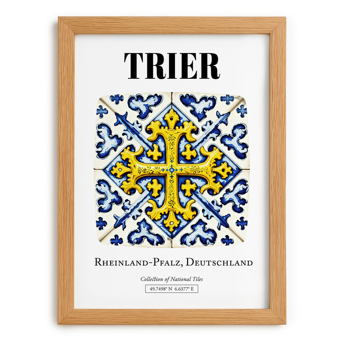 Trier, Germany – Travel Print, set in oak frame