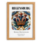 Regensburg, Germany – Travel Wall Art, set in oak frame