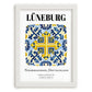 Lüneburg, Germany – Travel Poster, placed in minimal white frame