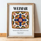 Weimar, Germany – Travel Print, in wooden frame leaning on the floor