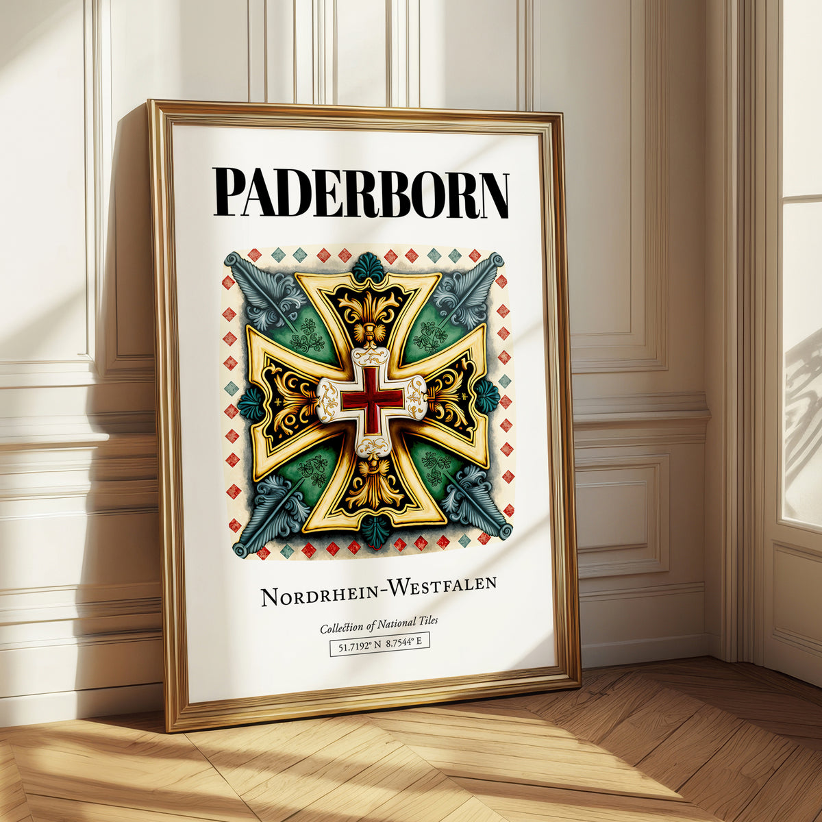 Paderborn, Germany – Country Culture Poster, styled in a charming Paris street view