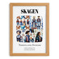 Skagen, Denmark – Travel Poster, set in oak frame