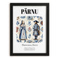 Pärnu, Estonia – Travel Wall Decor, in sleek black frame