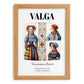 Valga, Estonia – National Pride Wall Decor, set in oak frame