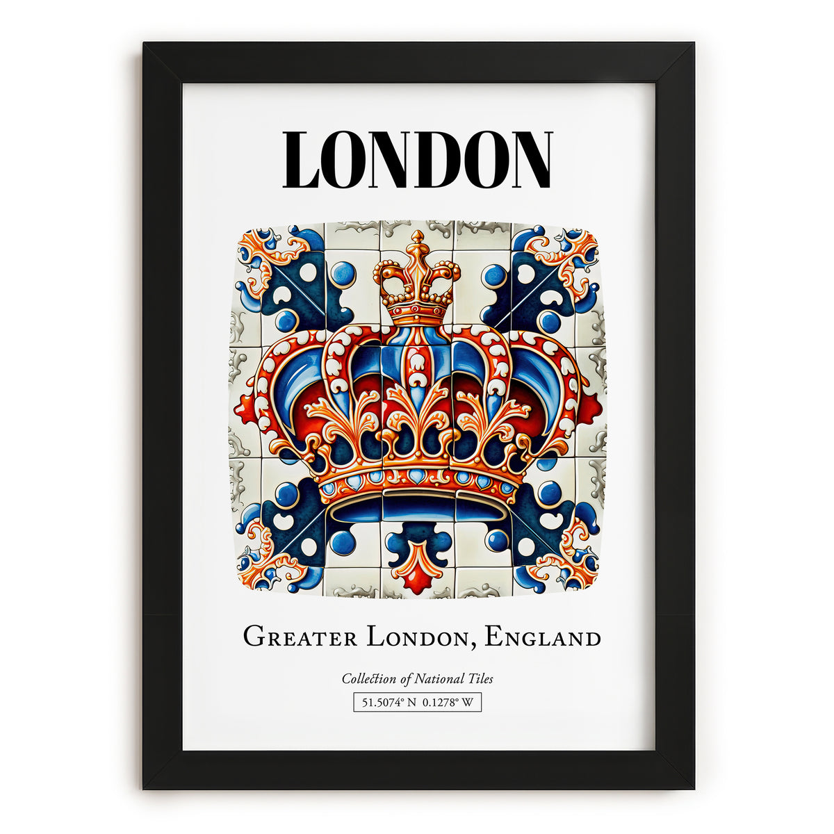 London, England – Travel Wall Decor, in sleek black frame