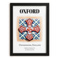 Oxford, England – Travel Poster, in sleek black frame
