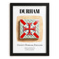 Durham, England – Travel Poster, in sleek black frame