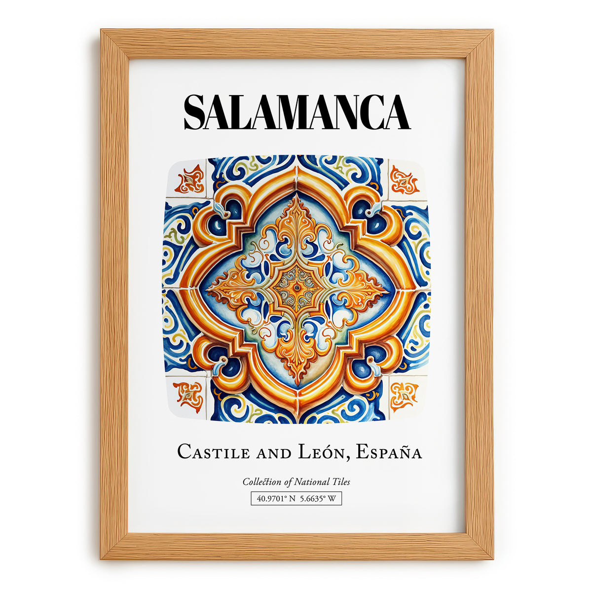 Salamanca, Spain – Travel Wall Decor, set in oak frame