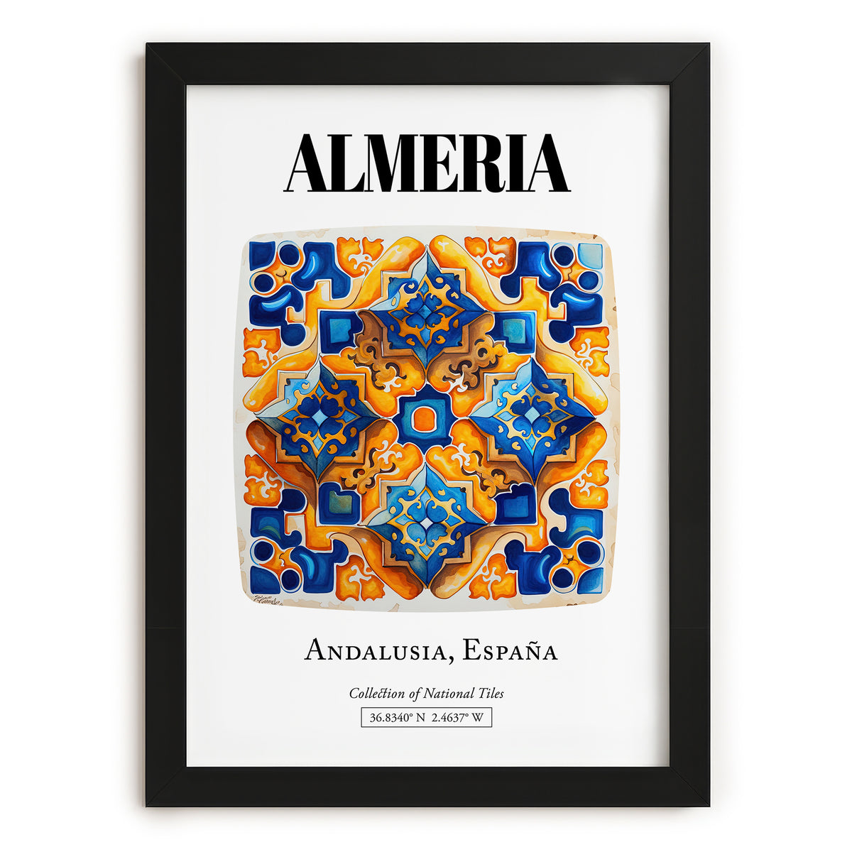 Almeria, Spain – Travel Wall Art, in sleek black frame