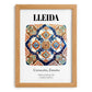 Lleida, Spain – Travel Destination Art, set in oak frame