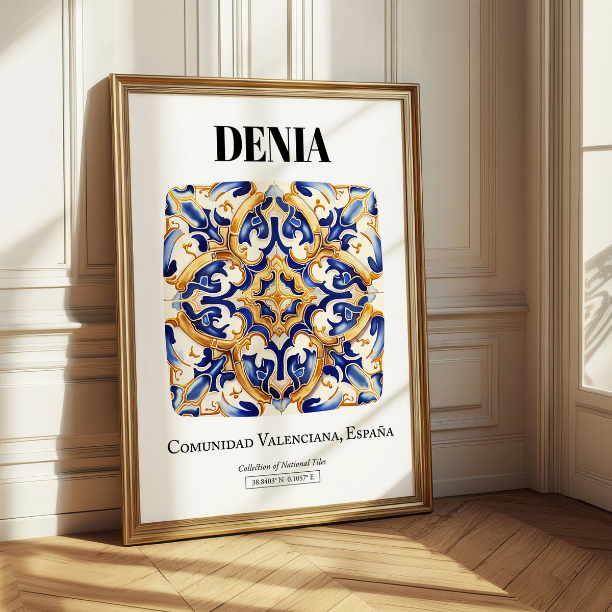 Denia, Spain – Travel Poster, styled in a charming Paris street view