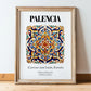 Palencia, Spain – Travel Poster, in wooden frame leaning on the floor