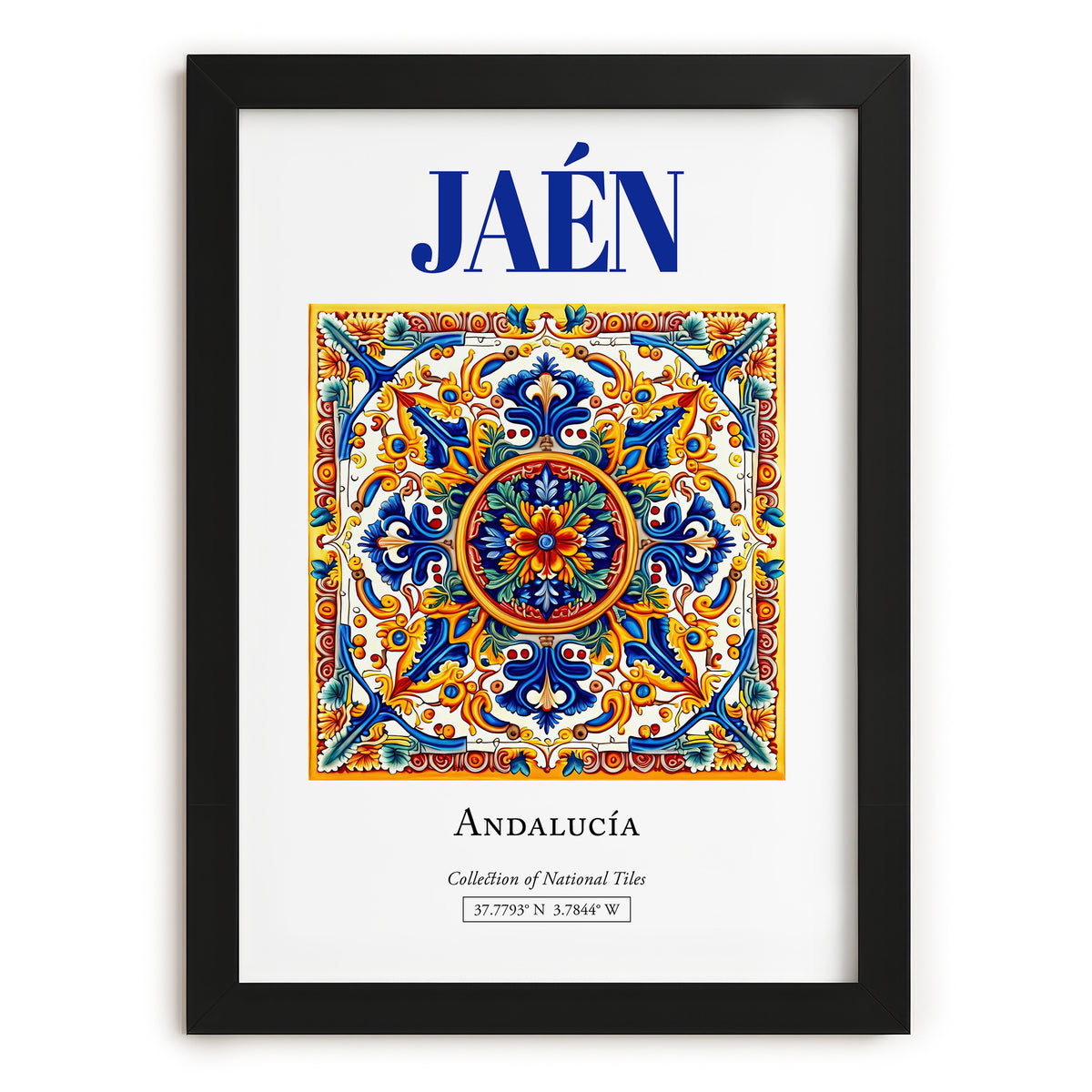 Jaén, Spain – Dream Destination Decor, in sleek black frame