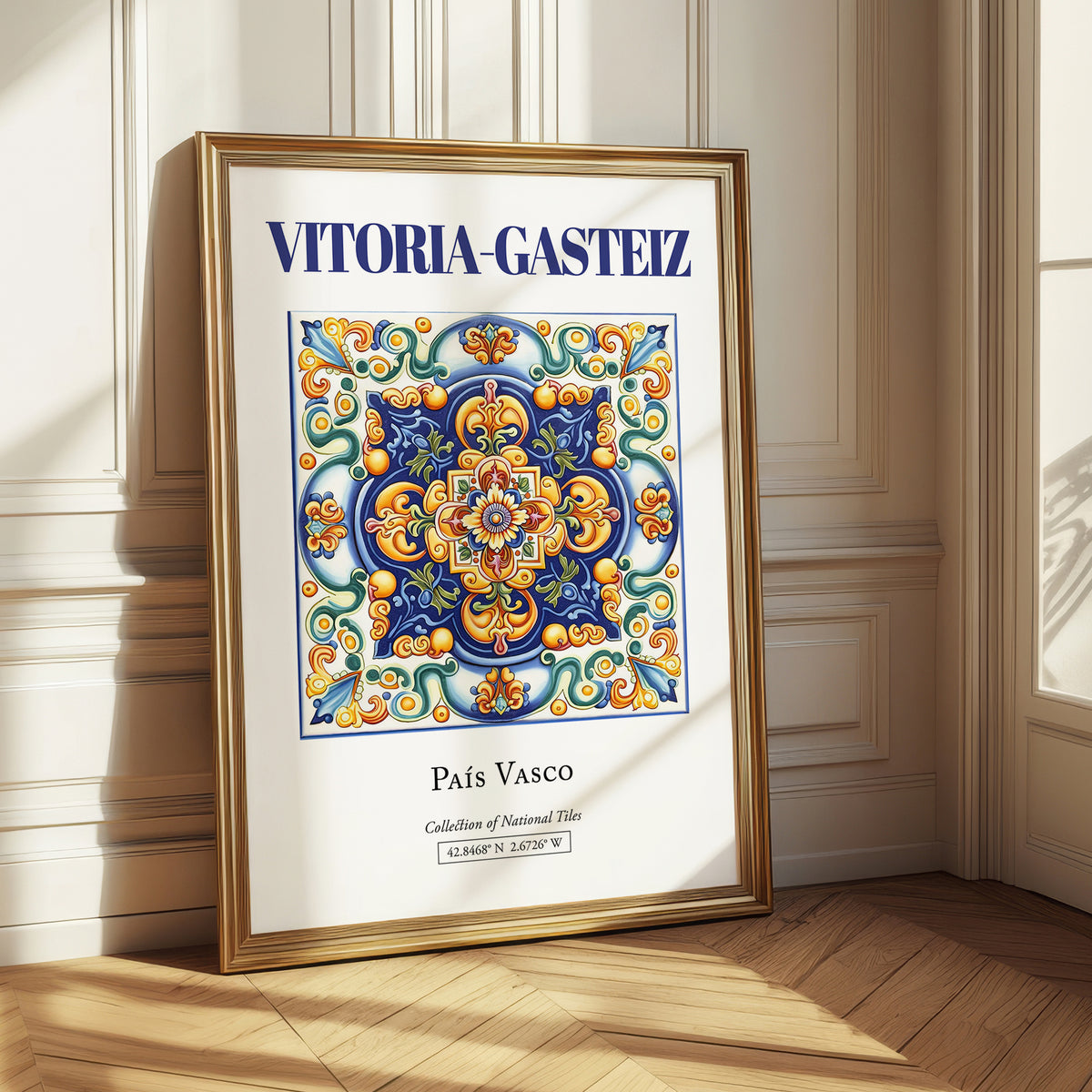 Vitoria-Gasteiz, Spain – Travel Print, styled in a charming Paris street view