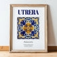 Utrera, Spain – Architectural Travel Art, in wooden frame leaning on the floor