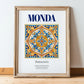 Monda, Spain – Travel Wall Decor, in wooden frame leaning on the floor