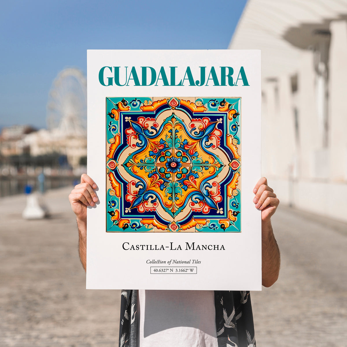 Guadalajara, Spain – Travel Wall Decor, no-text version framed in wood