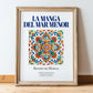 La Manga del Mar Menor, Spain – Travel Wall Decor, in wooden frame leaning on the floor